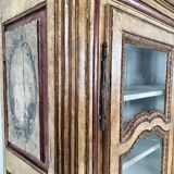Vitrine française ancienne peinte