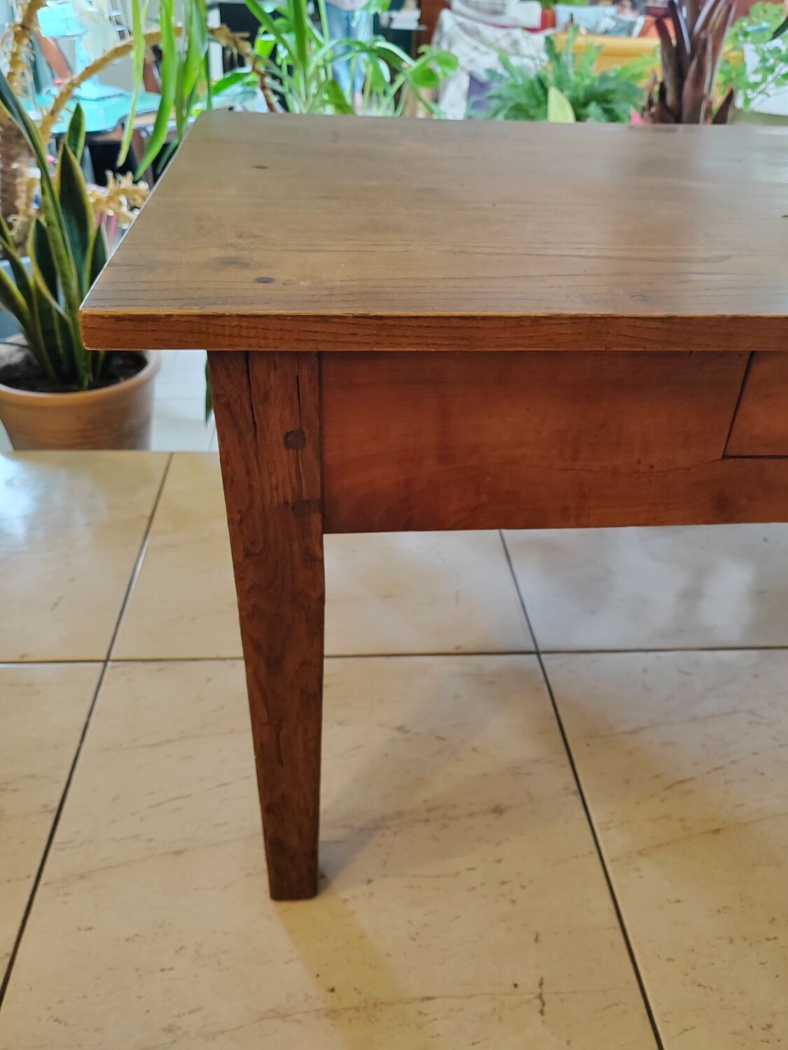 Antique solid wood coffee table