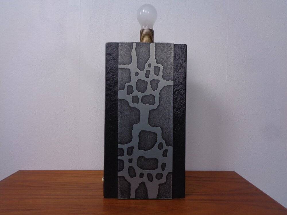 Brutalist table lamp from Temde, Switzerland, 1960s