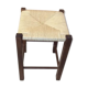 Tabouret en bois et paille