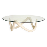 Oval coffee table with sculptural base by Armando Rosato