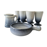 Blue sandstone coffee set