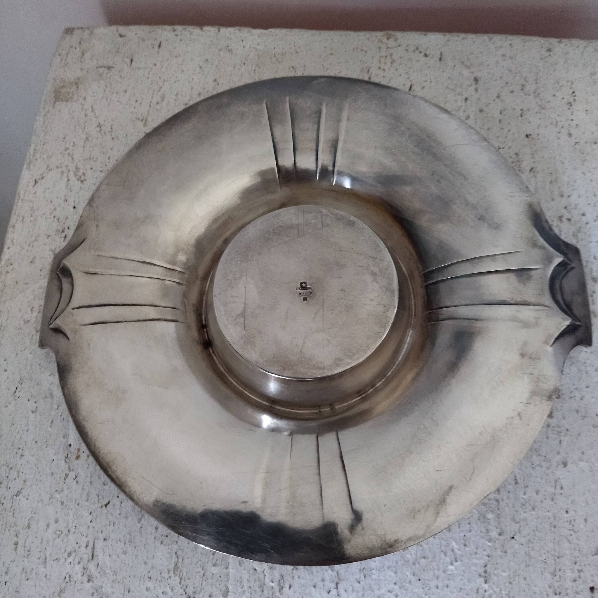 Pique flowers art-deco metal silver Gallia