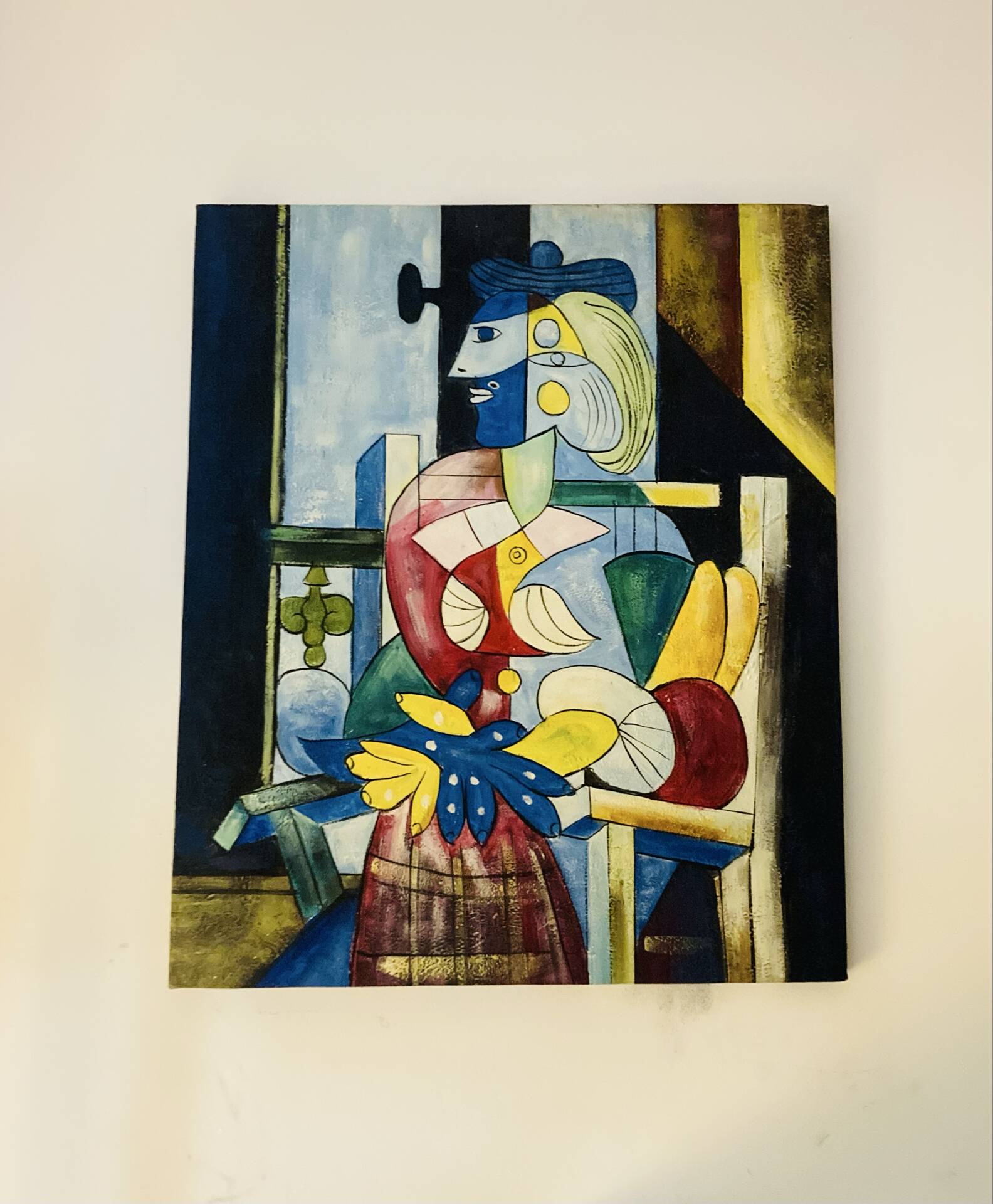 Painting "The Sitting Woman" by Pablo Picasso painted in 1937.