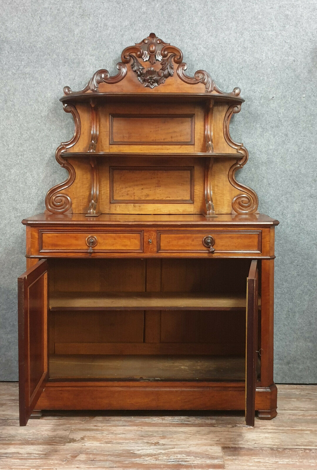 Buffet Saint Hubert of napoleon III period in mahogany