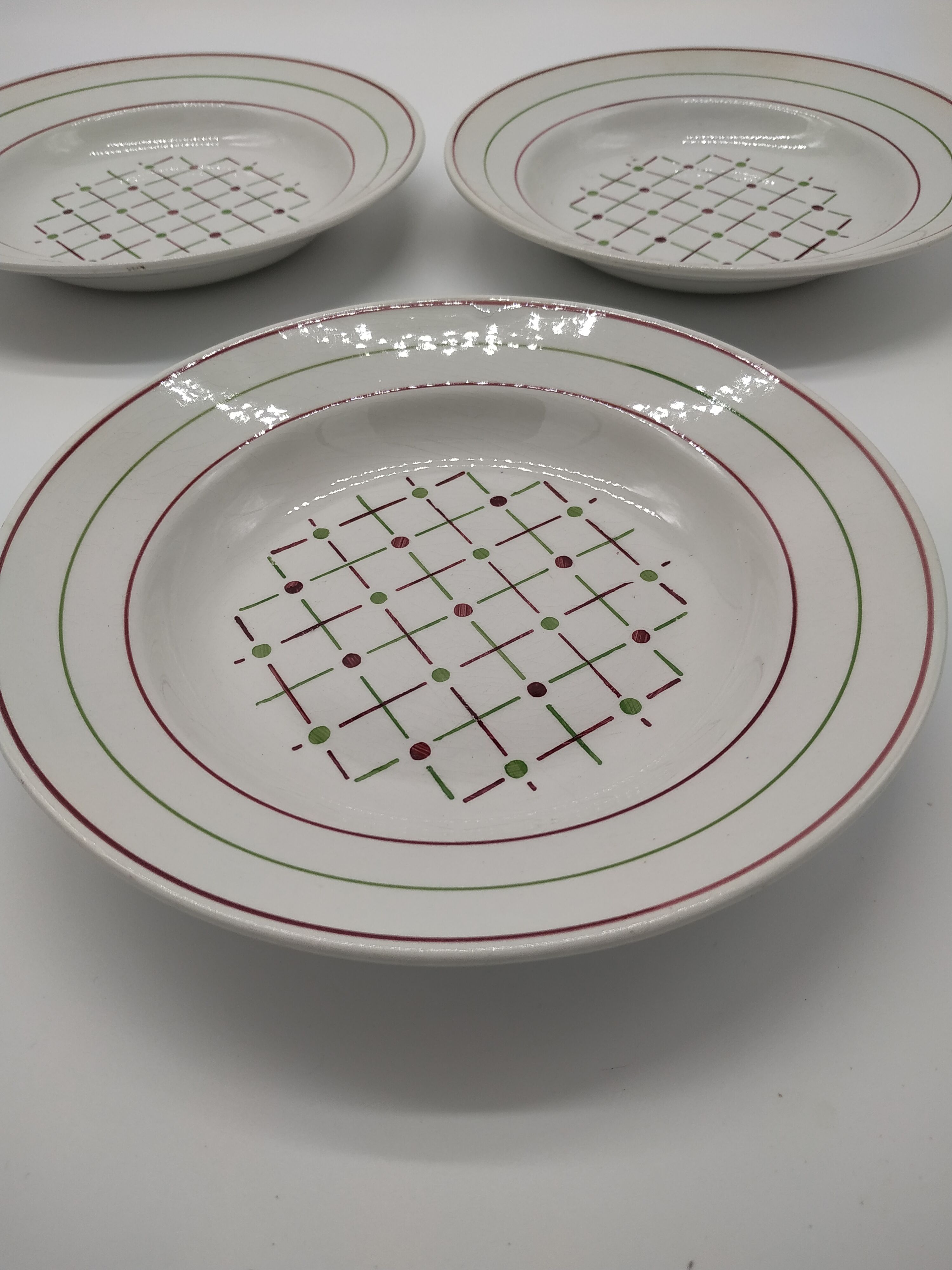 Set of 3 Betty hollow plates from the Lunéville factory