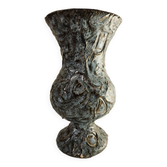 Blue terracotta vase