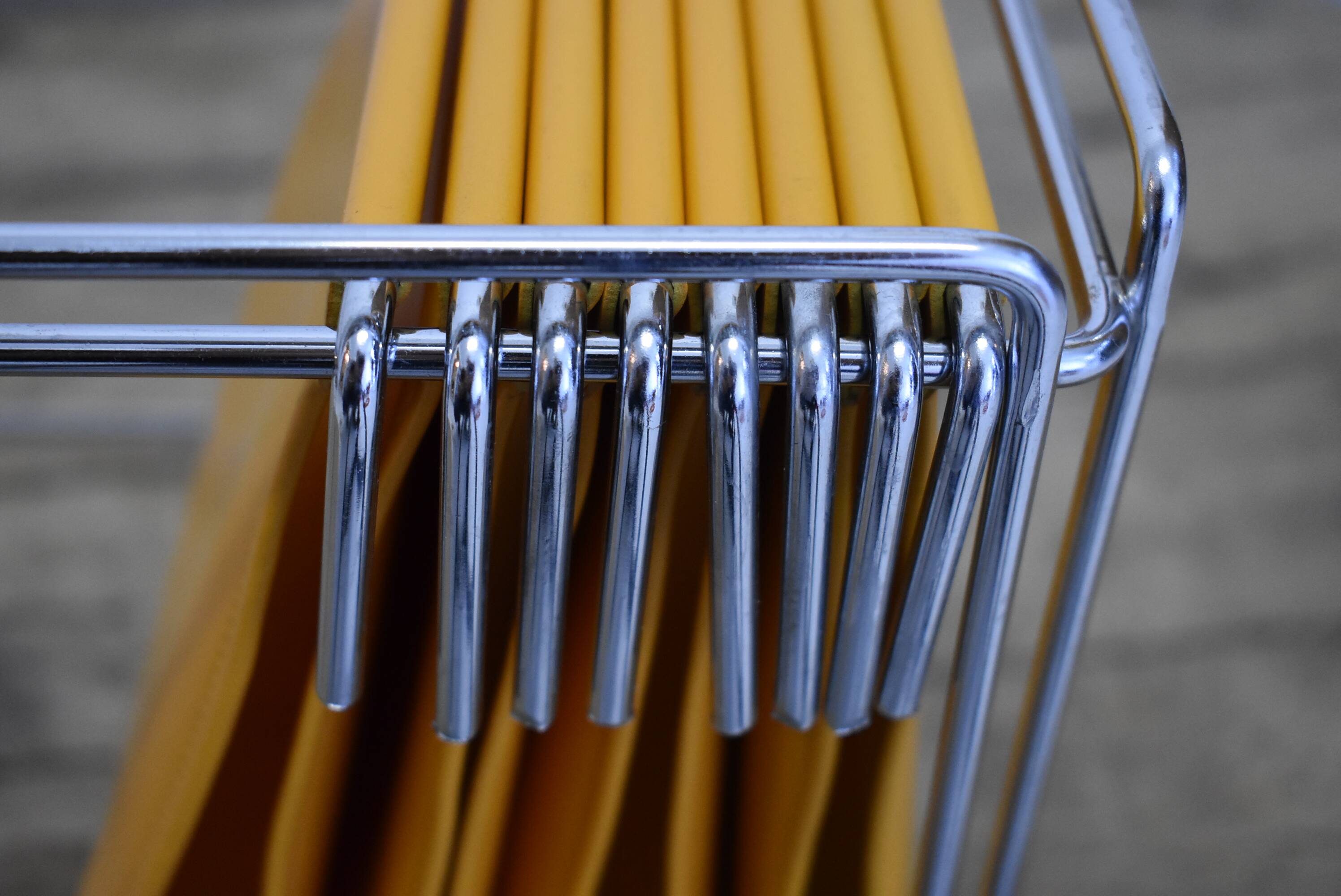 70s Orange magazine holder by Max Sauzé