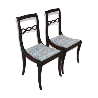 Paire de chaises en acajou