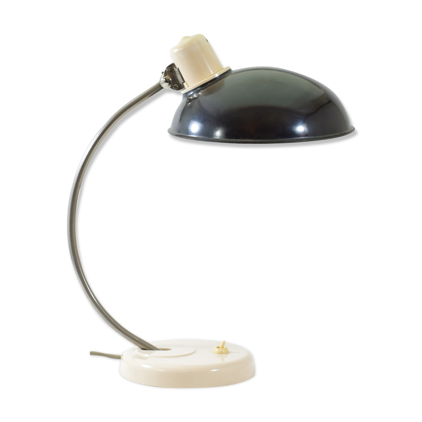 Ivory and black bakelite lamp, Hélion 1940