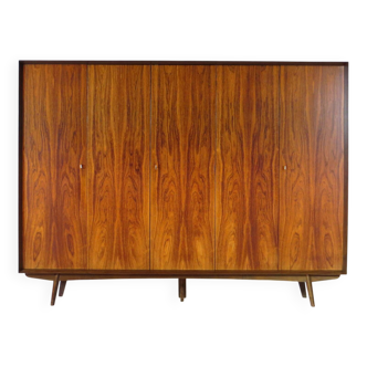 Grande armoire moderne à 5 portes en palissandre du milieu du siècle, années 1960