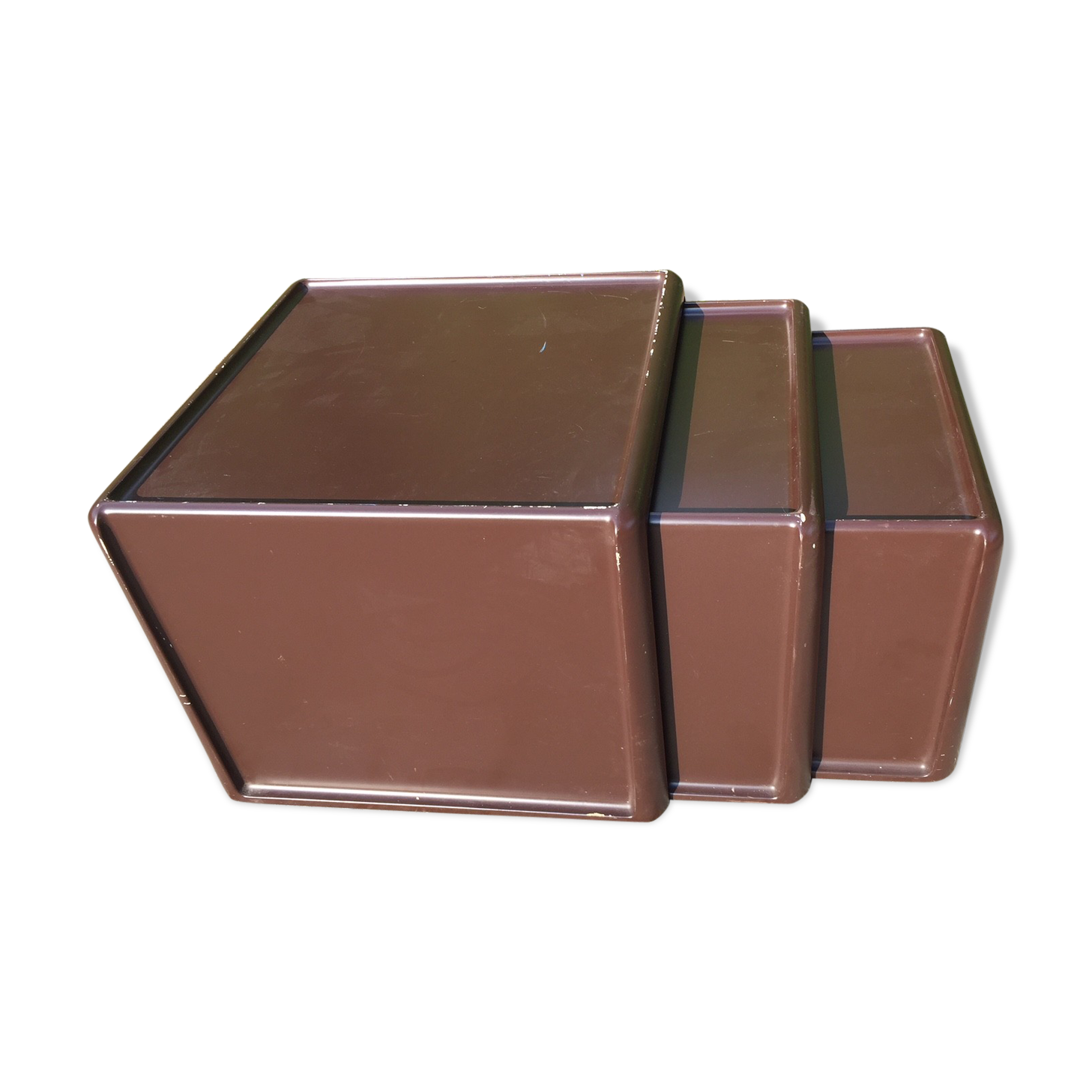 3 pull out tables  by Peter Ghyczy  for  Horn Collection 1970