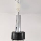 Metal and bubbled glass pendant light, Staff design, 1970s