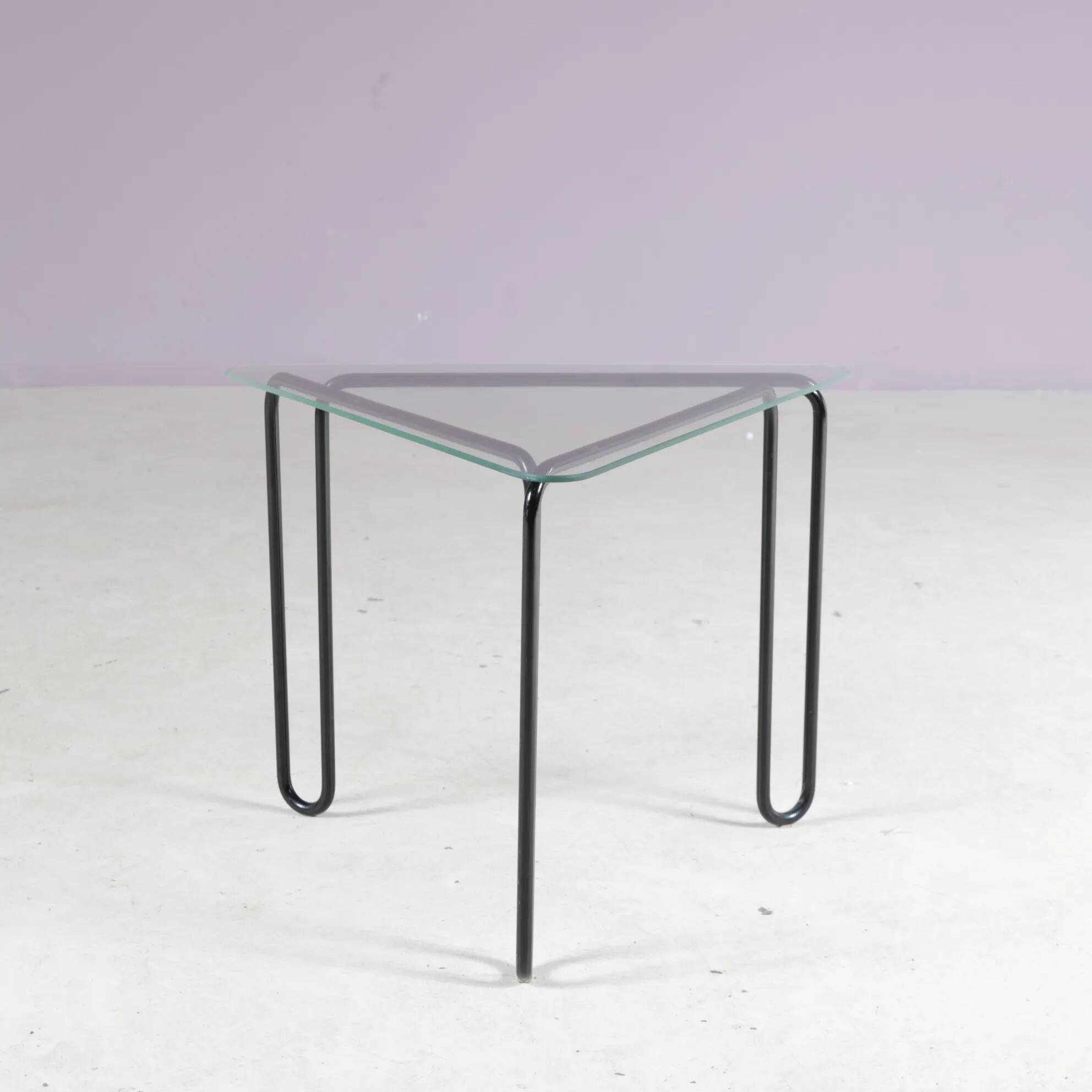 1980s wire metal side table from the Netherlands