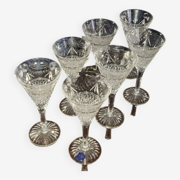 Crystal champagne flutes from the Stuart house
