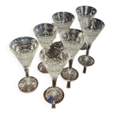 Crystal champagne flutes from the Stuart house