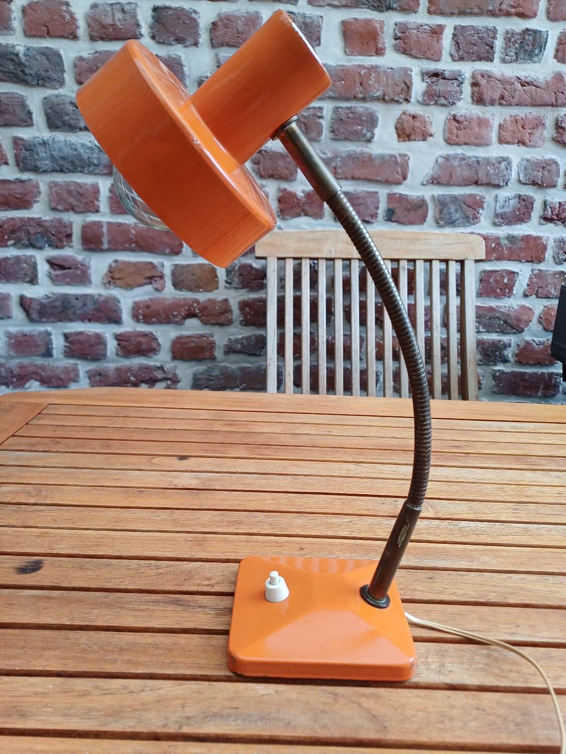 70's orange desk lamp