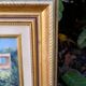 Original sunflower canvas signed by the French painter Roger Bolzonello 39 cm x 33 cm