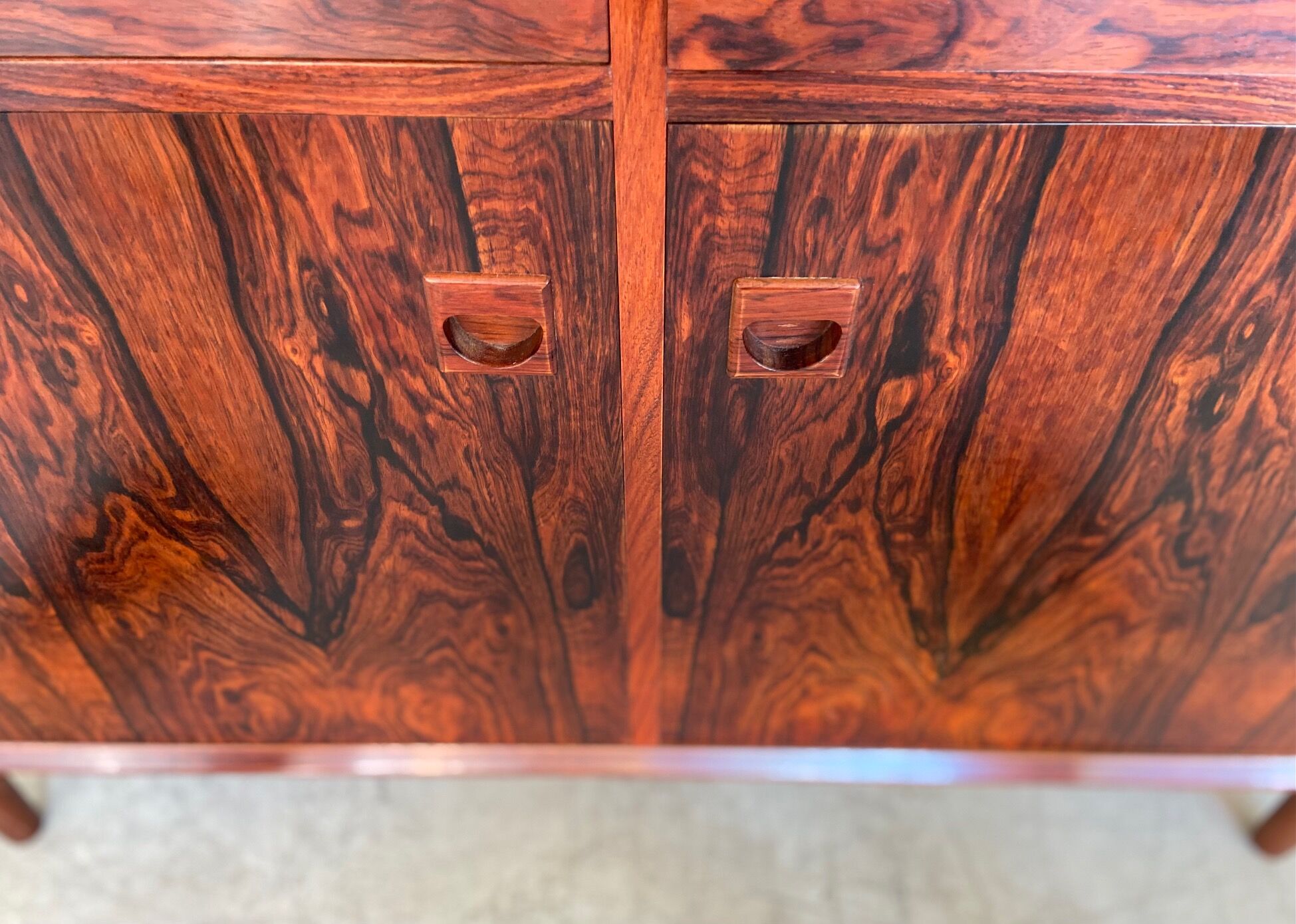 Buffet en palissandre danois vintage rétro des années 1960 par Brouers.