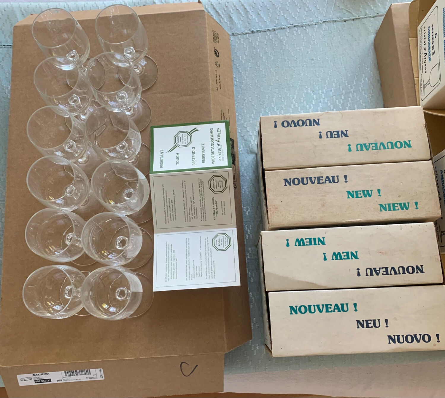 Set of 12 water glasses christel d'arques 14 cm