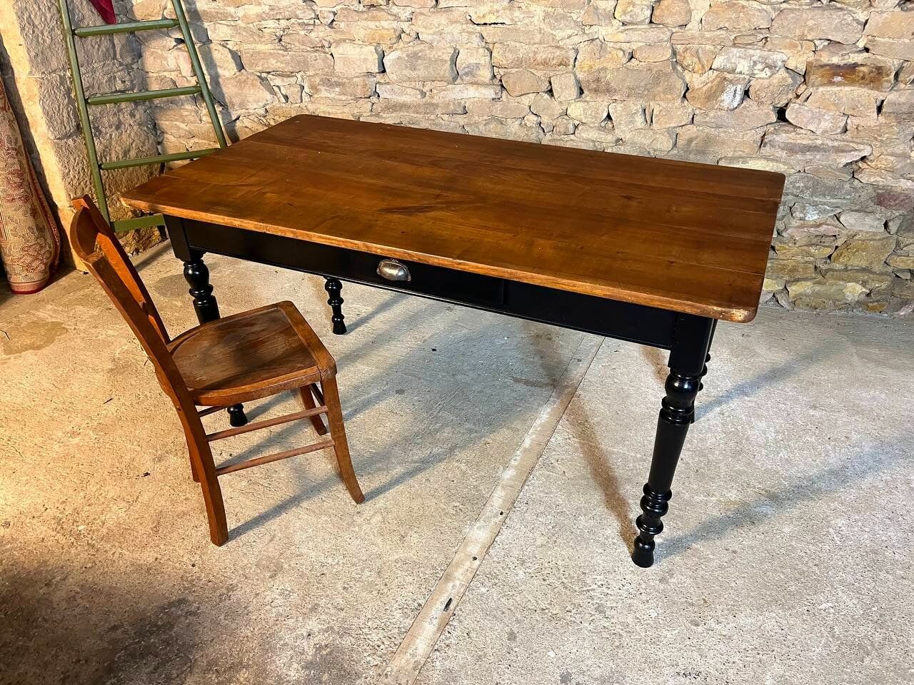 Table legs turned black