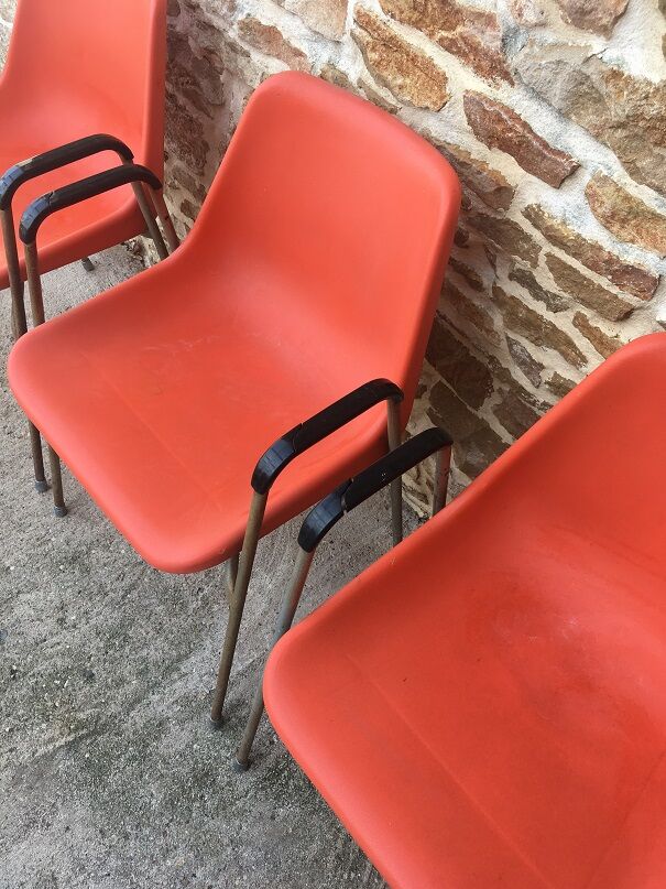 Set de 3 chaises à accoudoirs Robin Day