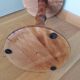 Round pedestal table in solid wood