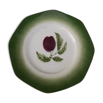 Pexonne plum pattern plate diam 19.8 cm