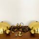 Large Adjustable Double Posa44 Brass Pendant Lamp by Florian Schulz