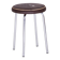Small Bauhaus Round Leather & Chrome Stool by Robert Sezák, 1940s