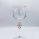 Set of 7 Galo crystal wine glasses