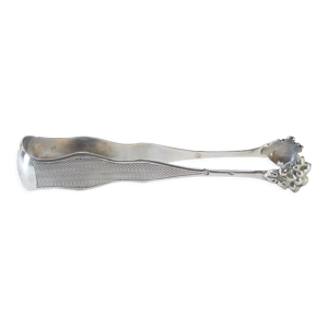 Pince à sucre en argent massif