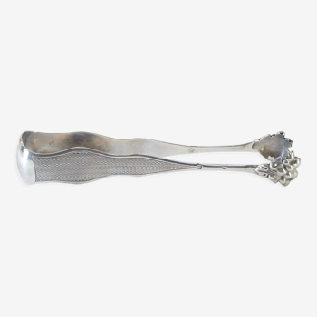 Sugar tongs in solid silver period 19th, gold paul massat