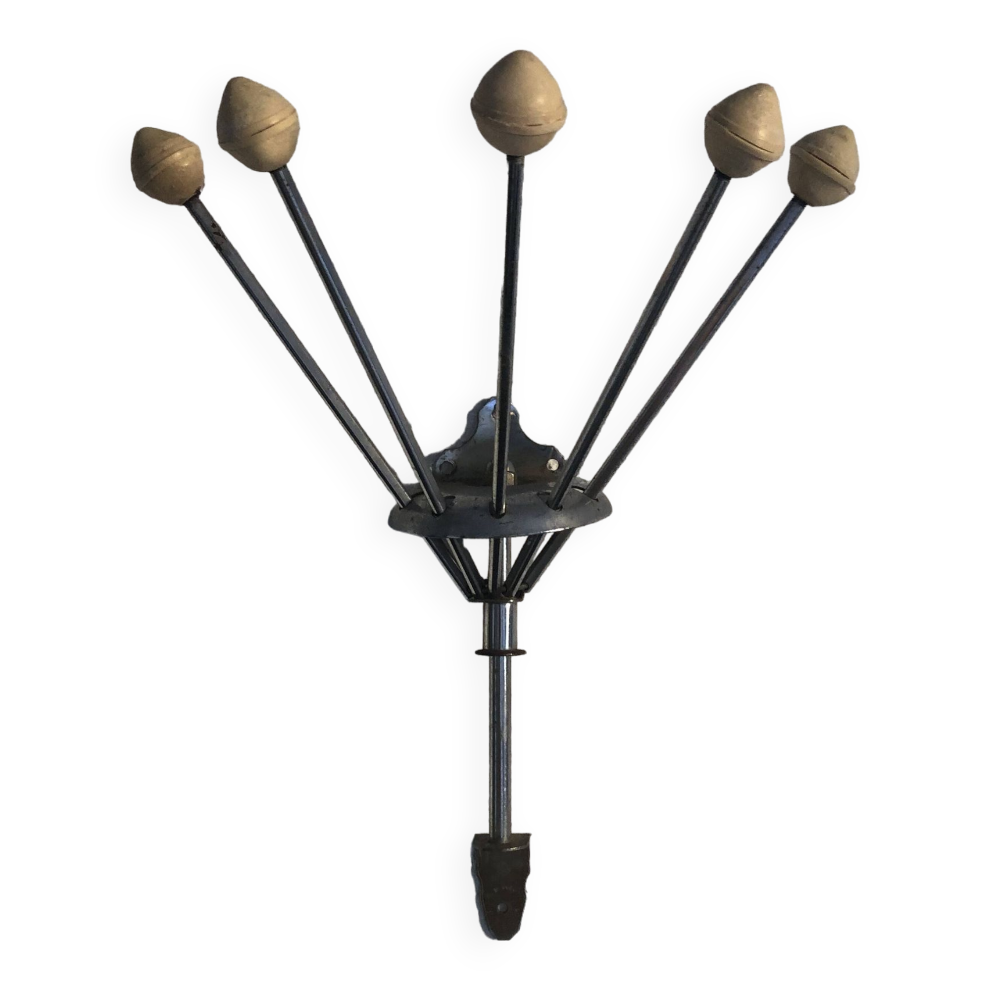 Portemanteau vintage 1960 parapluie torchons Serjac ivoire - 28 cm