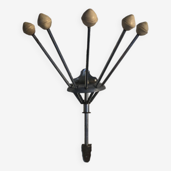 Portemanteau vintage 1960 parapluie torchons Serjac ivoire - 28 cm