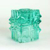 Vintage Glass Candle Holder By Vladislav Urban For Rosice, 1960s