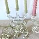 Pair of glass candlesticks