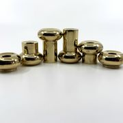 6 small brass candlesticks • Landskrona Mässing • Sweden • Circa 1978