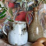 Potter's milk pot in enamelled sandstone 70s