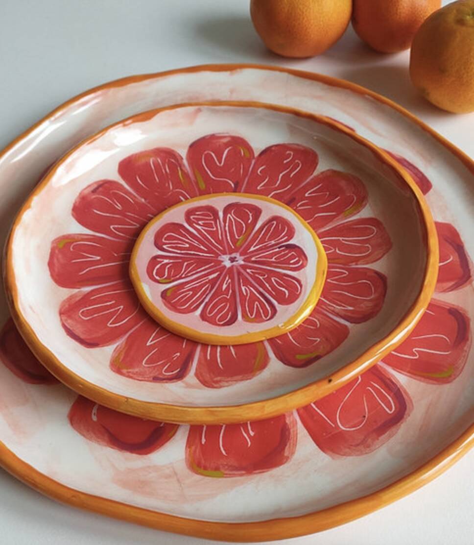Plat pamplemousse rose 30 cm