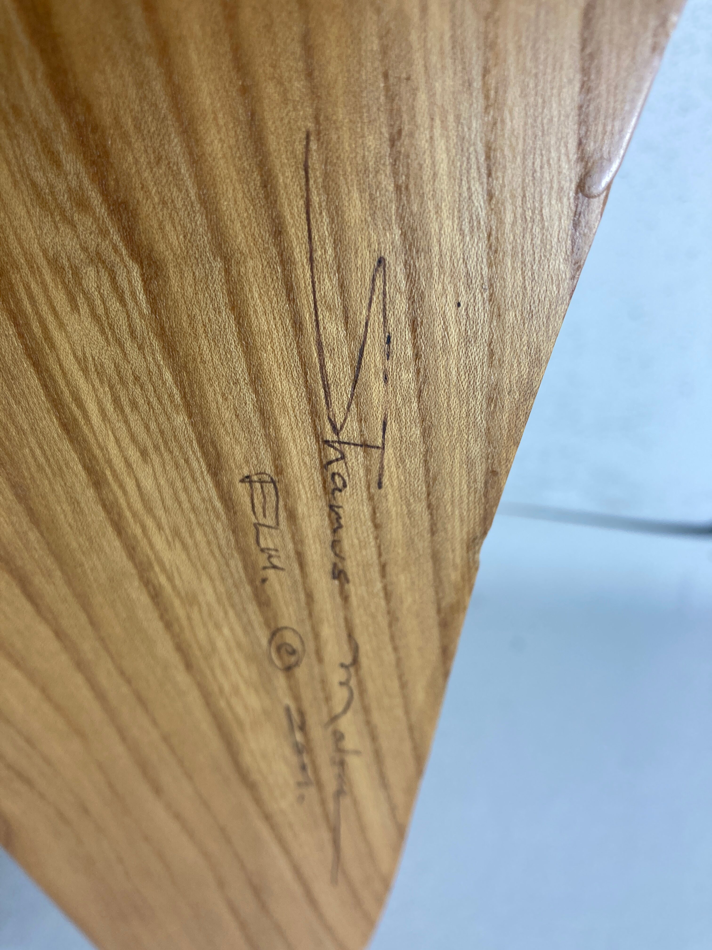 Freeform Irish elm mirror by Sheamus Malone 2001