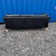 Danish vintage 3 setaer black leather sofa, 1970s