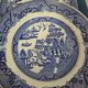 Hollow plate Creil and Montereau blue Japonese Pagoda model