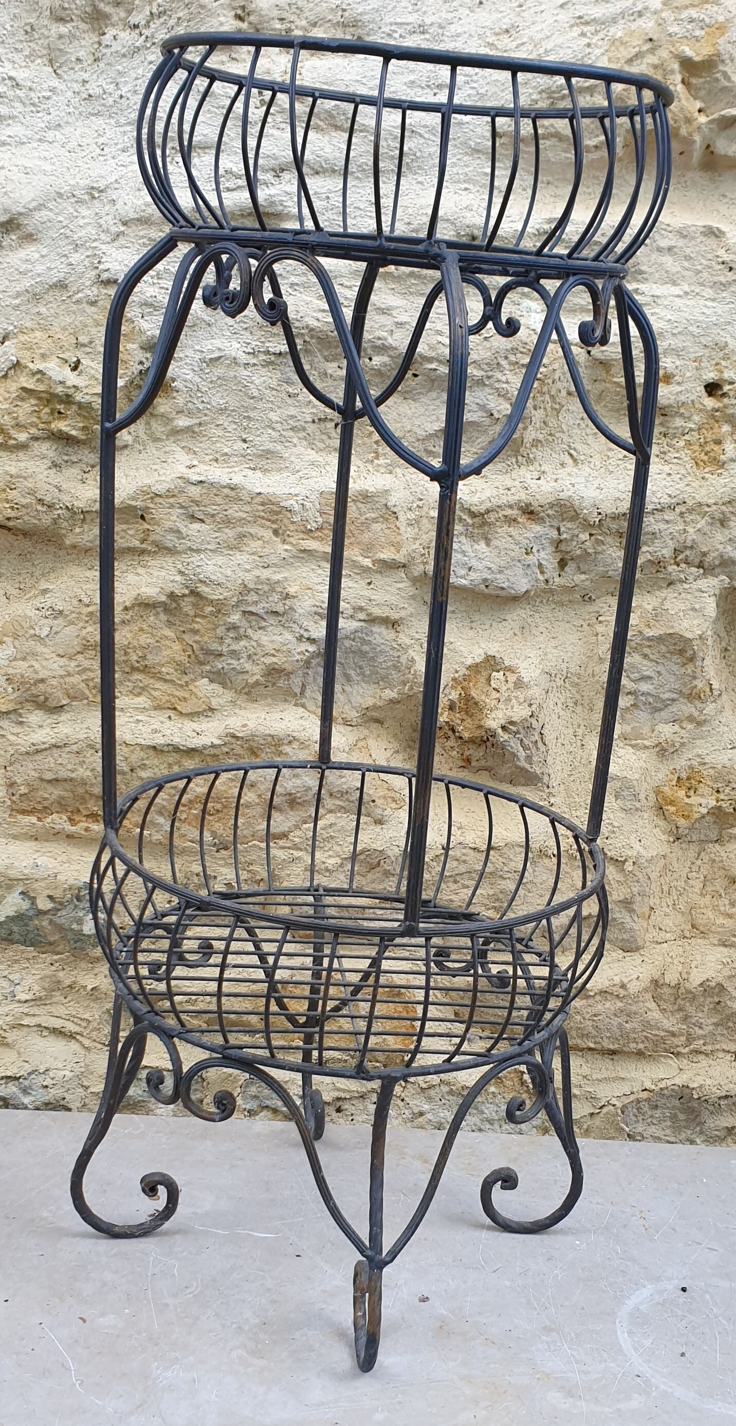Vintage wrought iron plant door