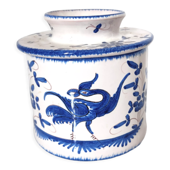 Blue white earthenware box moustiers