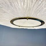 Important lustre en verre et laiton, Venini vers 1960, une paire disponible