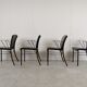 Vintage black leather dining chairs by Arrben, 1980s