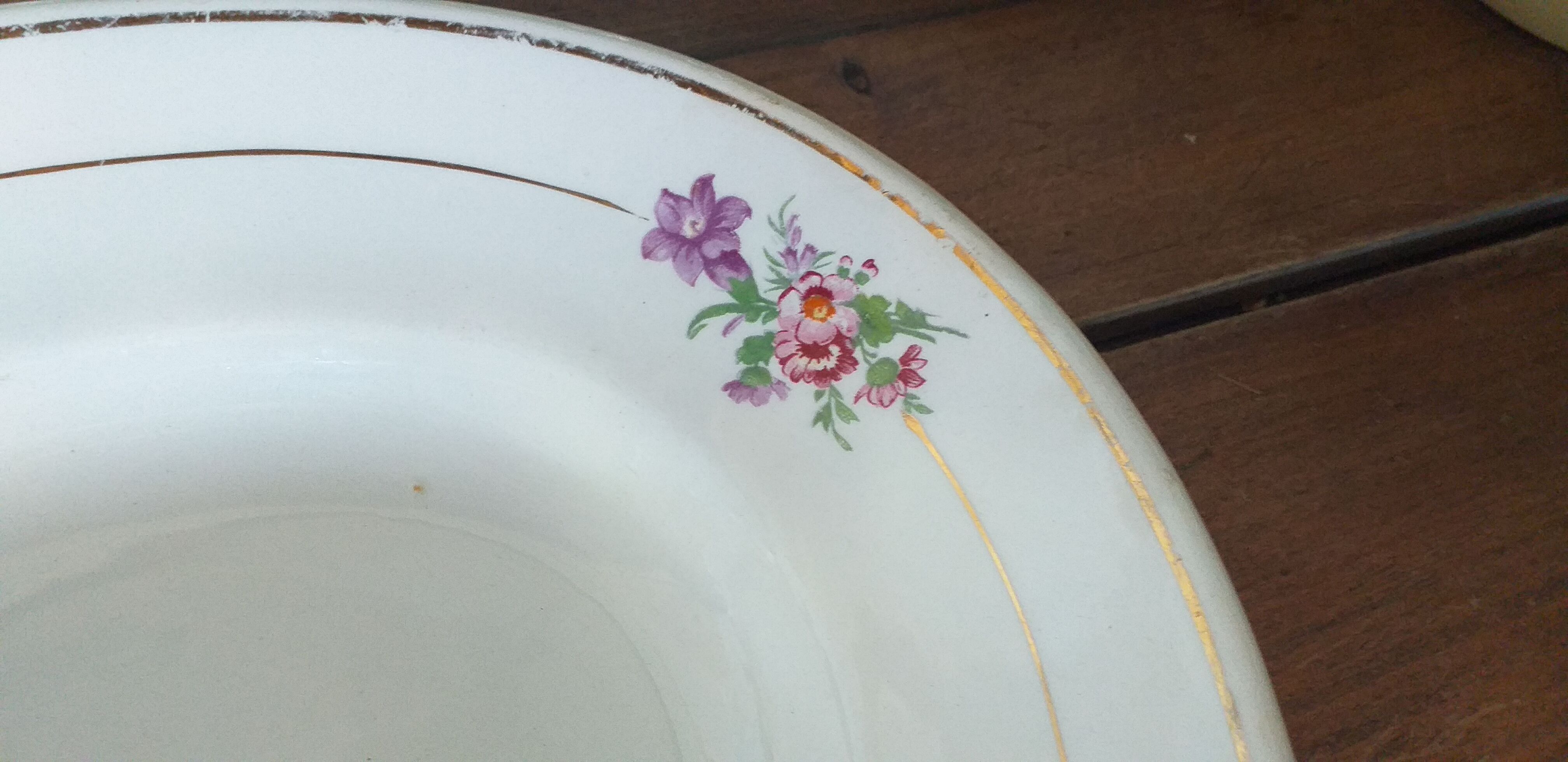 Porcelain oval serving dish Moulins des Loups