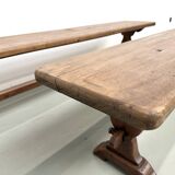 Pair of Solid Oak Farm Benches