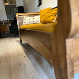 Walnut boat sofa 1950